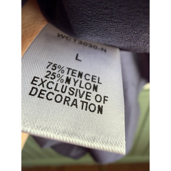 THML Navy Embroidered Puff Sleeve V-neck Textured Midi Dress Size Large - Picture 8 of 11